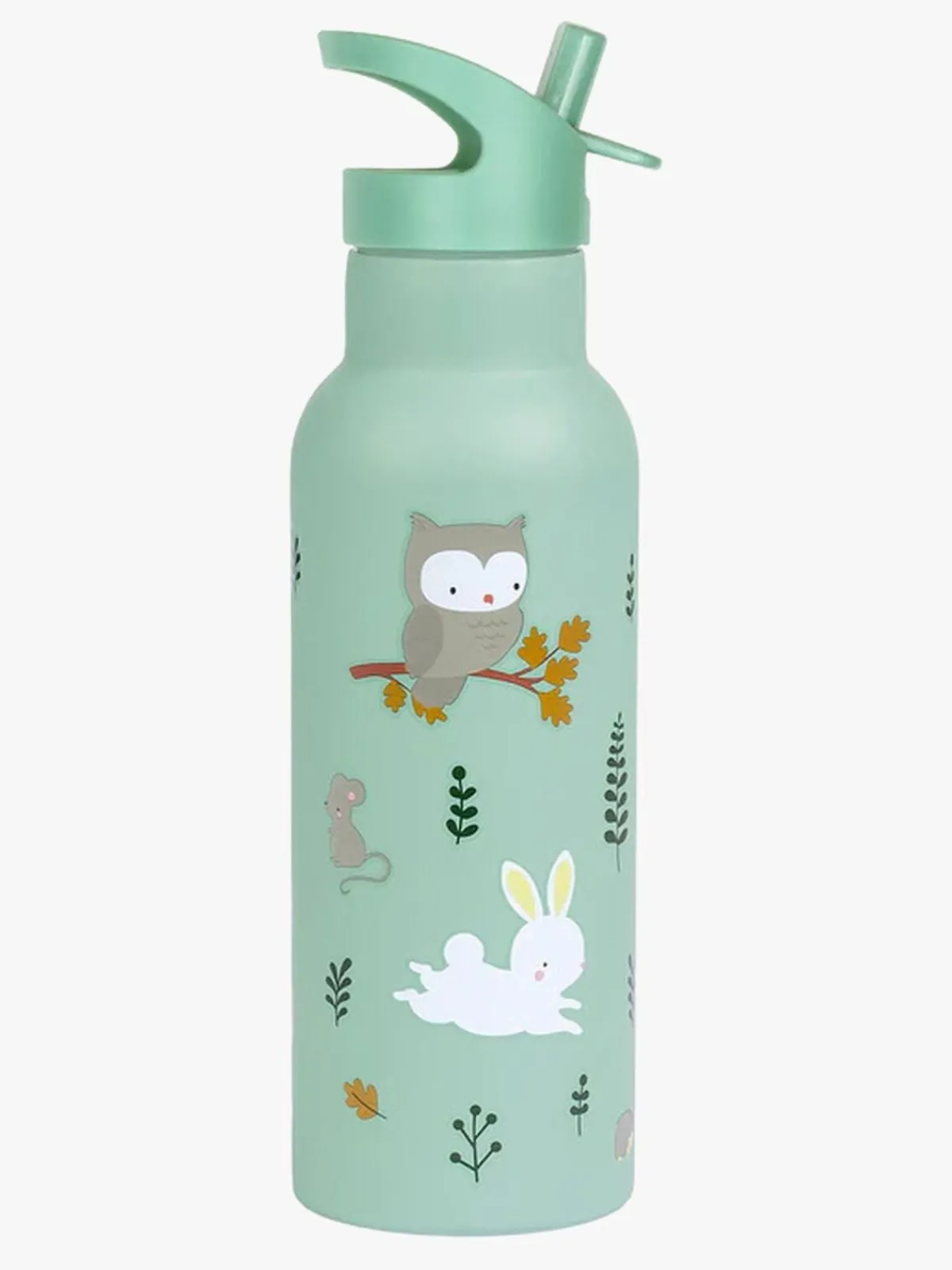 ALittleLovelyCompany Spisetid*A Little Lovely Company Stainless steel XL Drikkedunk, Forest friends Grøn