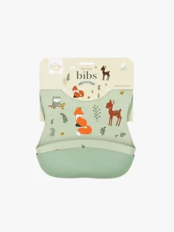 ALittleLovelyCompany Spisetid*A Little Lovely Company Silikonehagesmæk 2-pak, Skovens Venner Grøn