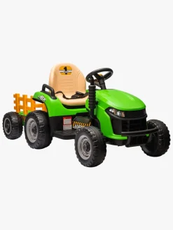 AlexGarage1 Elbiler & -Køretøjer*Alex's Garage Eltraktor med Trailer, Grøn Grøn