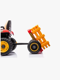 AlexGarage1 Elbiler & -Køretøjer></noscript>Alex's Garage Eltraktor med Trailer, Rød