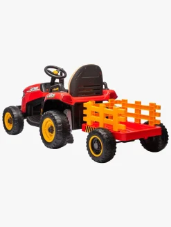 AlexGarage1 Elbiler & -Køretøjer></noscript>Alex's Garage Eltraktor med Trailer, Rød