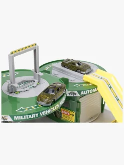 AlexGarage1 Legetøjsbiler & -Fartøjer*Alex's Garage Militær Parkeringsgarage Grøn