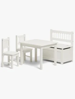 Børn AliceFox Børnemøbler></noscript>Alice & Fox LOVIS Bord & Stole + Sofa med Opbevaring, Hvid