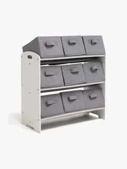 AliceFox Børnemøbler*Alice & Fox LUISA Reol med Opbevaringskasser, Grå