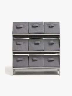 AliceFox Børnemøbler*Alice & Fox LUISA Reol med Opbevaringskasser, Grå