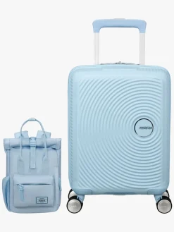 AmericanTourister Tasker*American Tourister Soundbox Kuffert 22L & Urban Groove City 7L Mini Sæt, Pastel Blue