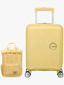 AmericanTourister Tasker*American Tourister Soundbox Kuffert 22L & Urban Groove City 7L Mini Sæt, Pastel Yellow