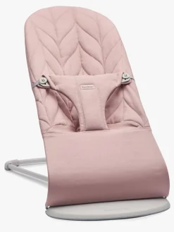 BABYBJORN BabyBjörn Bliss Skråstol Woven Bladmønstret Quilt, Gammelrosa