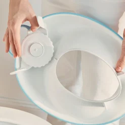 BABYBJORN Badeværelset*BabyBjörn Toiletsæde til Børn, Hvid/Turkis Blå/Hvid