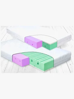 BabyMatex Børnesenge & Tilbehør*Dual Dobbeltsidet Børnemadras i skum 60 x 120 cm Hvid