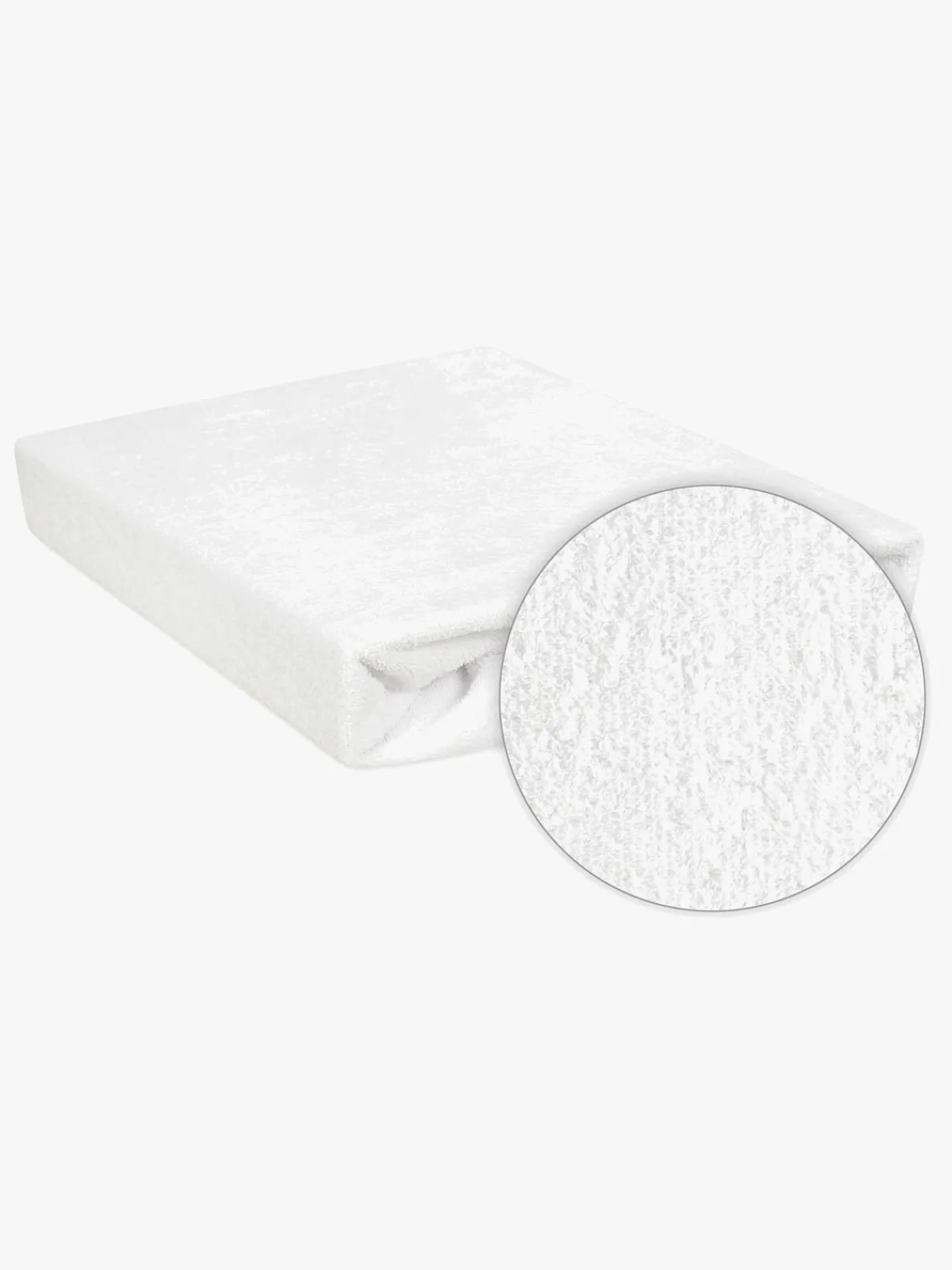 BabyMatex Sengetøj*Frotte Vandtæt Stræklagen til Tremmeseng 40 x 90 cm, Hvid