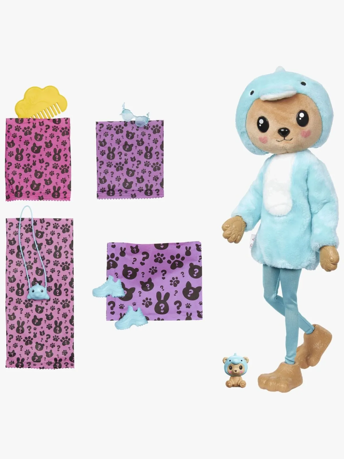 Barbie Dukker & Bamser*Cutie Reveal Dukke Animal Series Delfin Flerfarvet