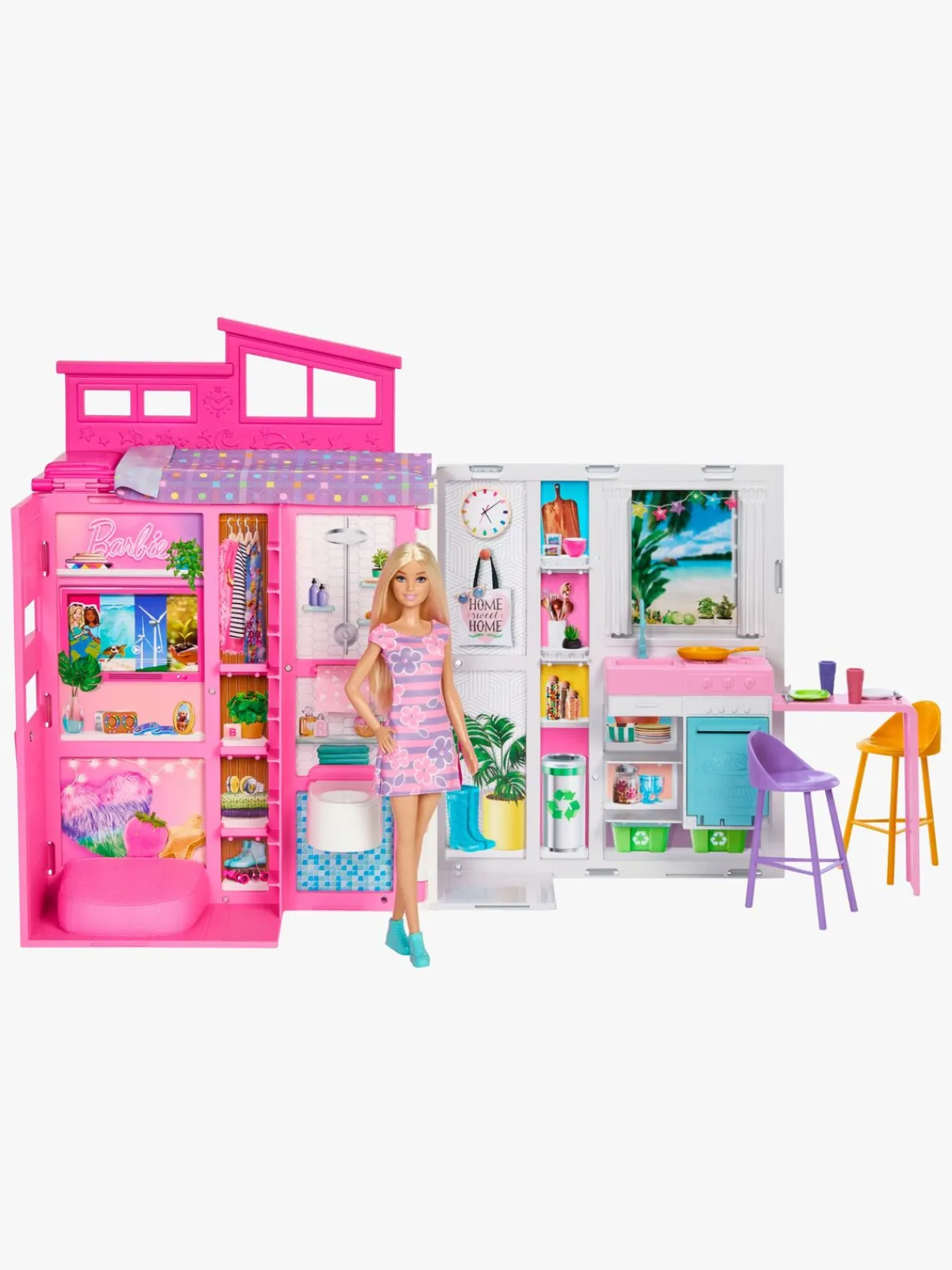 Barbie Legesæt med Dukke Getaway House