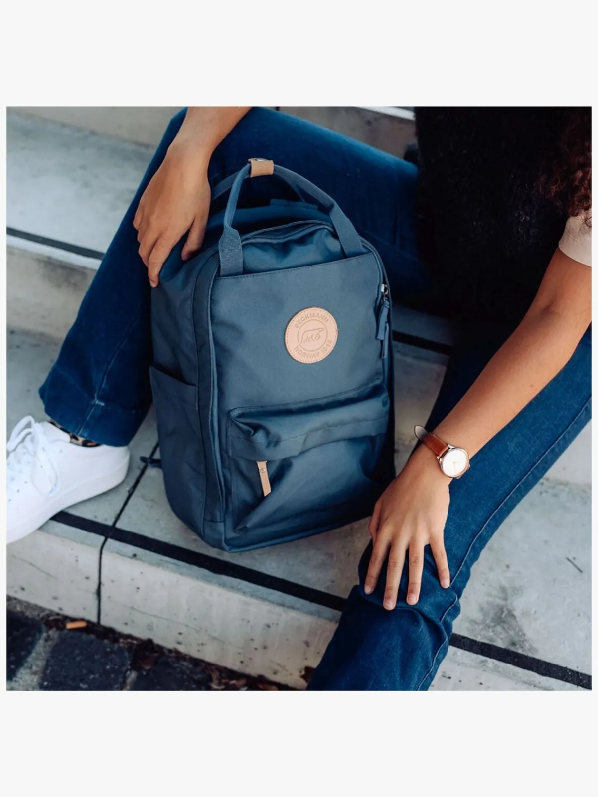 Børn Beckmann City Light Rygsæk 20L, Blue Fade