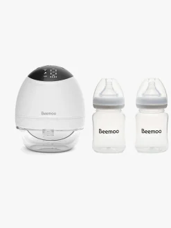Beemoo CARE Wearable LED Elektrisk Brystpumpe Single inkl. Flasker 180 ml 2-pak