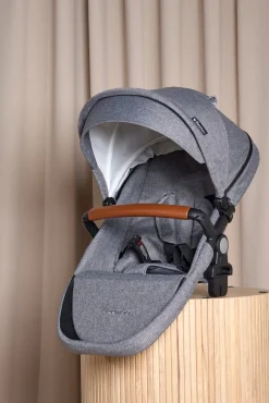 Beemoo Vogndele*Maxi 4 Twin Søskendesæde Grey Melange/Black Grå