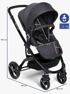 Beemoo Move Duo Kombivogn, Asphalt