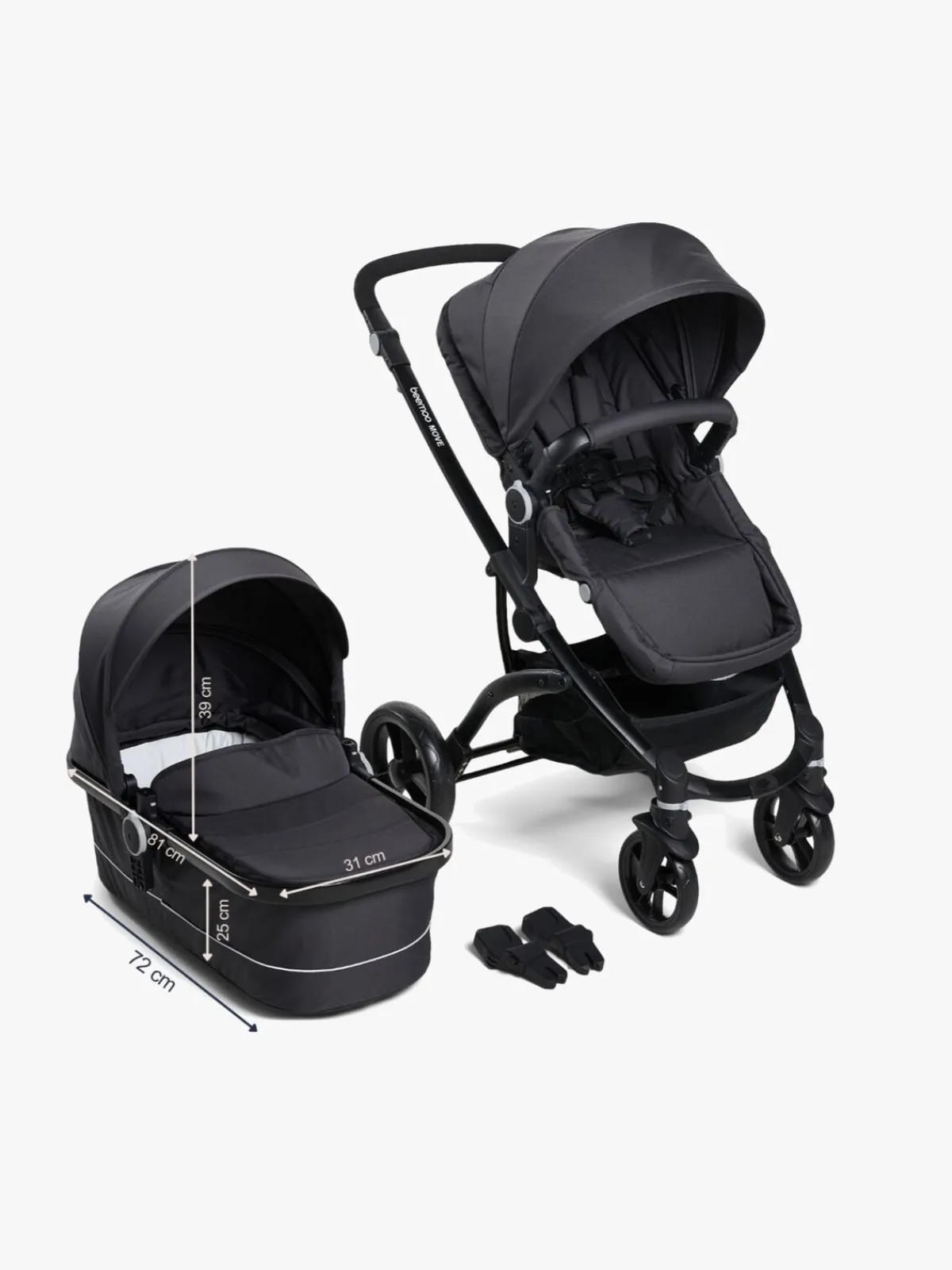 Beemoo Move Duo Kombivogn, Asphalt