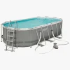 Bestway Vandleg>Power Steel Oval poolsæt 549x274x122 cm