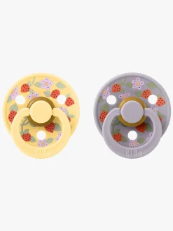 BIBS x Liberty Colour Strawberries Sut 2-pak Latex Str. 1, Pale Butter Mix