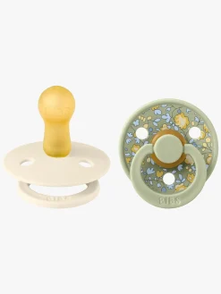 BIBS Sutter & Suttesnore>x Liberty Colour Sut 2-Pak Latex Str. 2 Rund, Eloise/Sage Mix