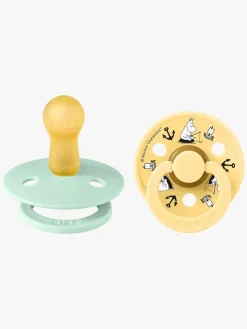 BIBS Sutter & Suttesnore>x Moomin Colour Sailing Sut 2-pak Latex Str. 2, Nordic Mint