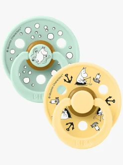 BIBS Sutter & Suttesnore>x Moomin Colour Sailing Sut 2-pak Latex Str. 1, Nordic Mint