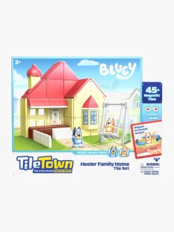 TileTown Byggesæt & Lego>Bluey Tile Town Bluey Heeler House Magnetsæt 46 Brikker