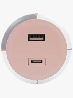 CAPiDi Sikkerhed*USB Oplader / Timer A+C, Pink Lyserød/Hvid