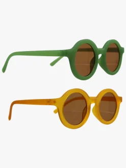 CarloBaby Tilbehør*Solbriller Stråla 2-pak 3-6 År, Grøn/Gul Grøn/Gul