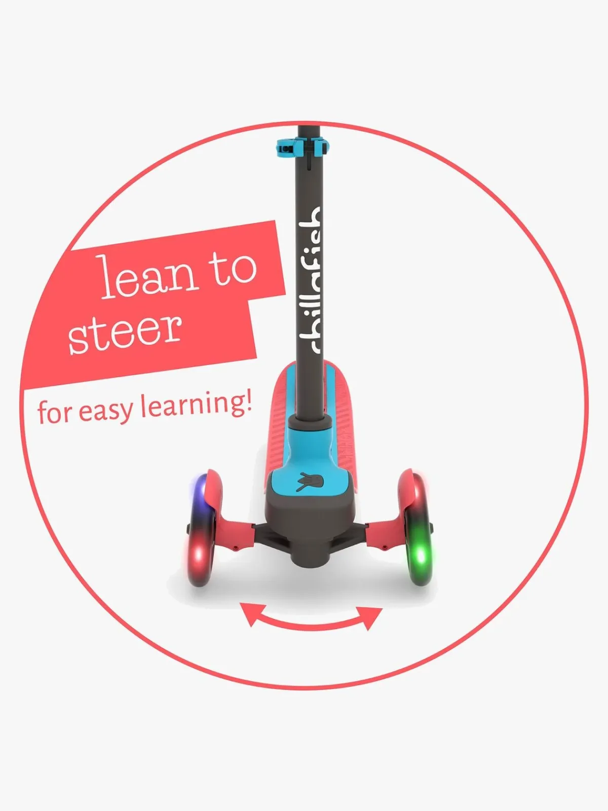 Chillafish Scotti Glow Løbehjul, Red