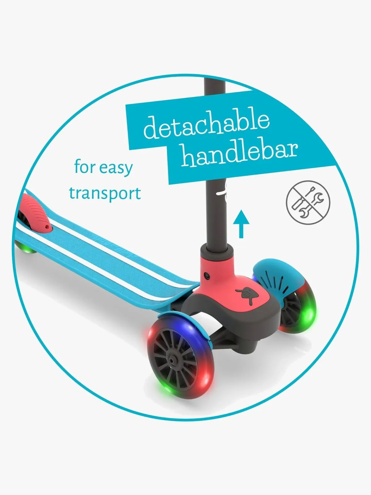 Chillafish Løbehjul*Scotti Glow Løbehjul, Blue Blå