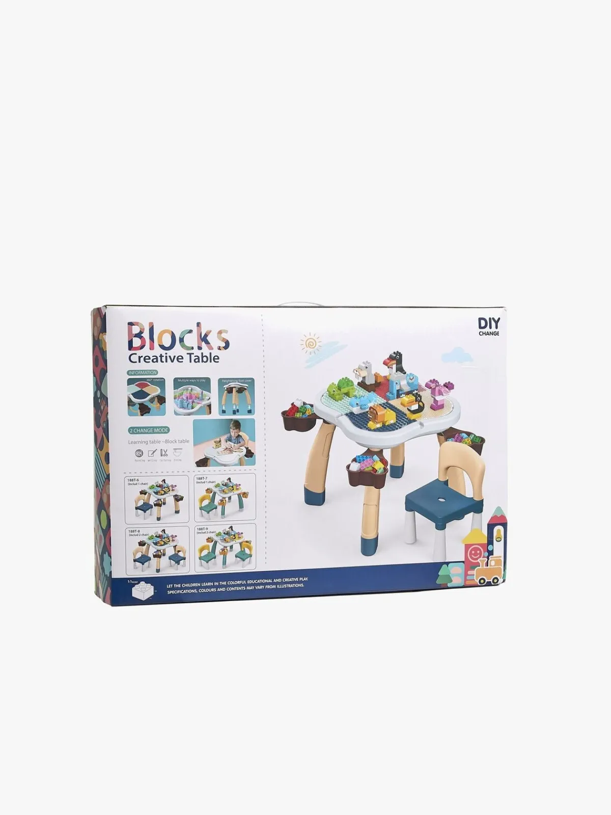 Børn CloudberryCastle Cloudberry Castle Aktivitetsbord med Stole, Blue