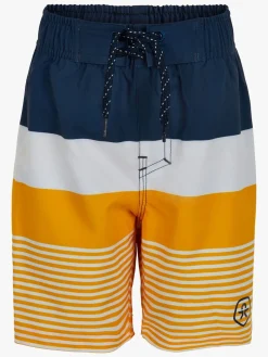 Børn ColorKids Uv & Strand>Color Kids Badeshorts, Blå/Hvid/Gul