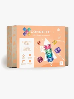 Connetix Byggesæt & Lego*Magnetisk Byggeklods Pastel Square 40 Dele