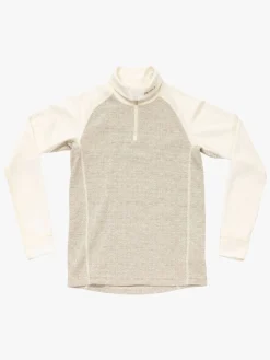 Børn Devold Duo Active Merino Zip Neck Jr Trøje, Raw White