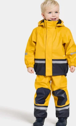 Børn Didriksons Regntøj>Boardman Foret Regnsæt, Oat Yellow