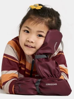 Børn Didriksons Glove Regnvanter, Anemon Red