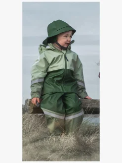 Børn Didriksons Regntøj>Waterman Regnsæt, Pine Green