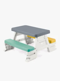 DOLU Udemøbler>Picnicbord til 4, Hvid/Blå