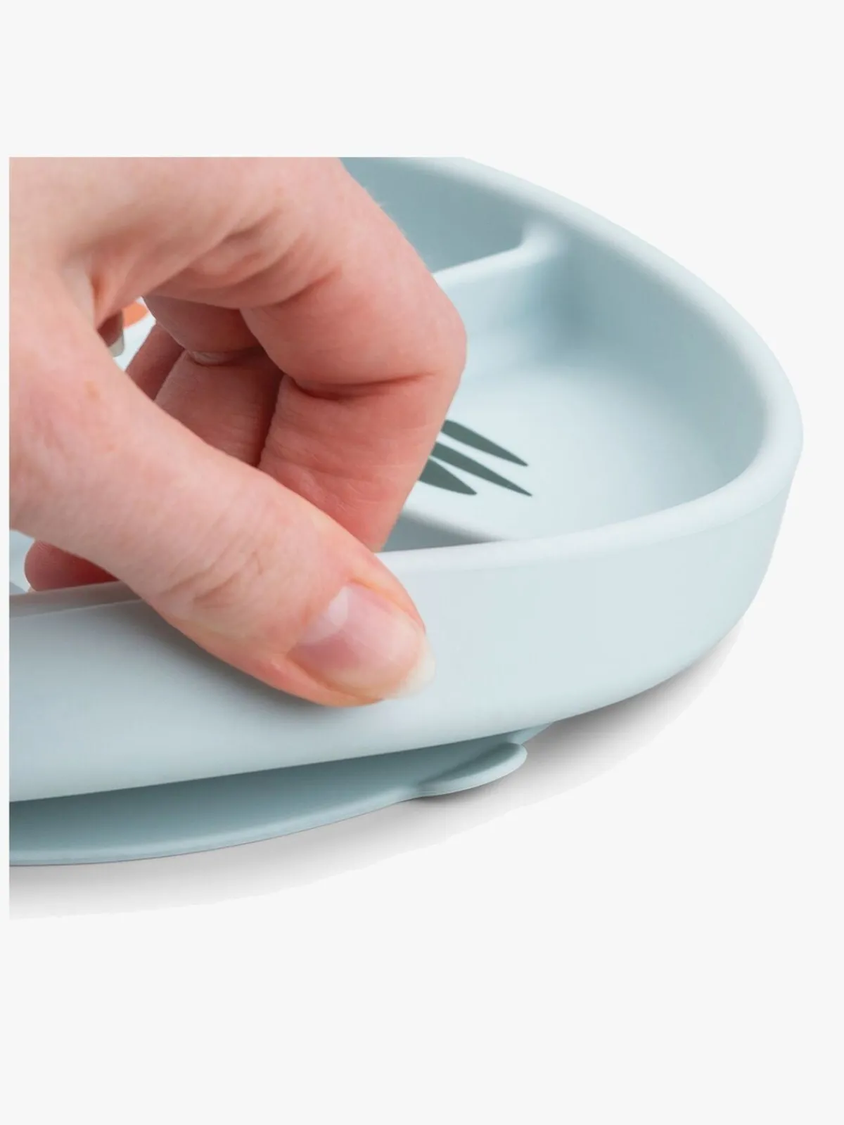 DoneByDeer Done By Deer Playground Stick & Stay Opdelt Silikonetallerken, Blue