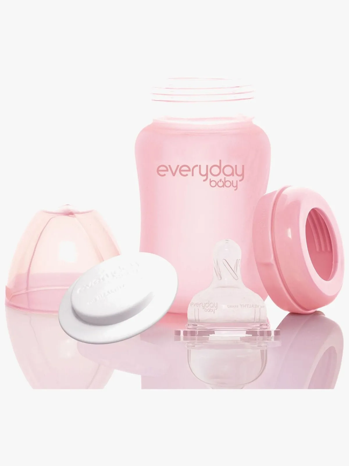 EverydayBaby Everyday Baby Sutteflaske Glas 150 ml, Lyserød