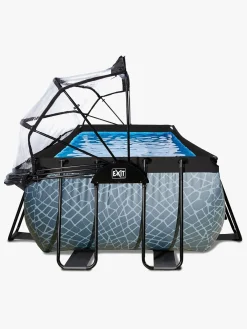 EXIT Stone Pool med Kuppel 400x200x100 cm, Grå