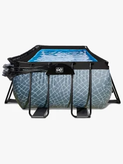 EXIT Stone Pool med Kuppel 400x200x100 cm, Grå