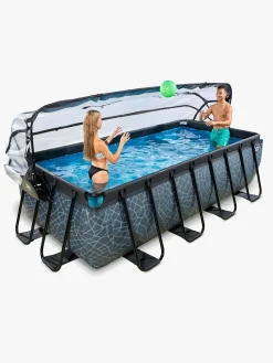 EXIT Stone Pool med Kuppel 400x200x100 cm, Grå