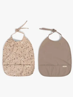 FILIBABBA Spisetid>Hagesmæk 2-pak, Little Wonders/Warm Grey