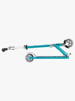 Globber Løbehjul></noscript>Flow Element Lights Chrome Finish Løbehjul, Aqua Blue