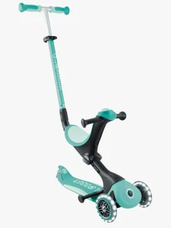 Globber Go-Up Deluxe Lights Trehjulet Løbehjul, Dark Mint