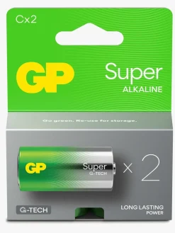 GPBatterier Elektronik & Media>GP Super Alkaline G-TECH C/LR14 Batterier 2-Pak