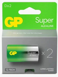 GPBatterier Elektronik & Media>GP Super Alkaline G-TECH D/LR20 Batterier 2-Pak